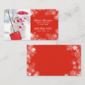 Carte De Visite Bouillonnement de neige pour les petites entrepris (Devant / Derrière)