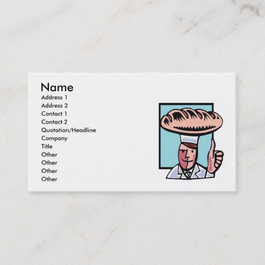 Carte De Visite boulanger (Devant)