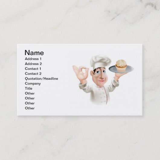 Carte De Visite Boulanger heureux (Devant)