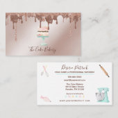 Carte De Visite Boulangère à Parties scintillant de gâteau (Devant / Derrière)