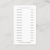 Carte de visite boulangerie (Dos)