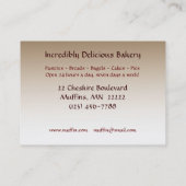 Carte De Visite Boulangerie (Dos)