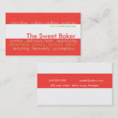 Carte De Visite Boulangerie (Devant / Derrière)