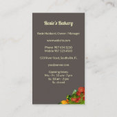 Carte de visite boulangerie (Dos)