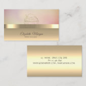 Carte De Visite Boulangerie à fraise moderne Gold Cupcake (Devant / Derrière)