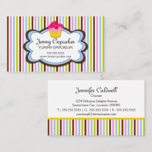 Carte De Visite Boulangerie à la mode de petit gâteau