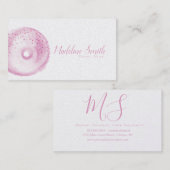 Carte De Visite Boulangerie à pâte beignets Aquarelle noix (Devant / Derrière)