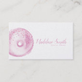 Carte De Visite Boulangerie à pâte beignets Aquarelle noix (Devant)