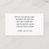 Carte De Visite Boulangerie à pâte feuilletée (Dos)