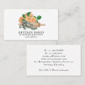 Carte De Visite Boulangerie à rouleaux floraux (Devant / Derrière)