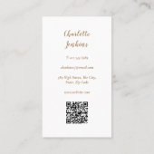 Carte De Visite Boulangerie à whisky or Patisserie Marbre QR Code (Dos)