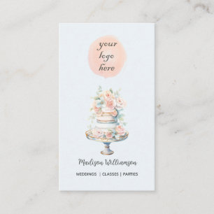 Carte De Visite Boulangerie Ajouter Votre Logo Mariage Gâteau