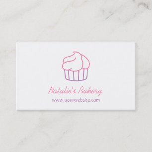 Carte De Visite Boulangerie artisanale de gâteaux simples Doodle