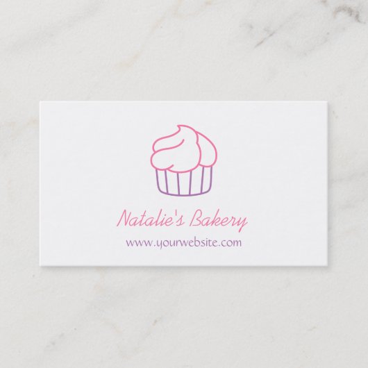 Carte De Visite Boulangerie artisanale de gâteaux simples Doodle (Devant)