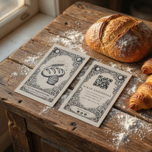 Carte De Visite Boulangerie Artisanale Mystique Vintage