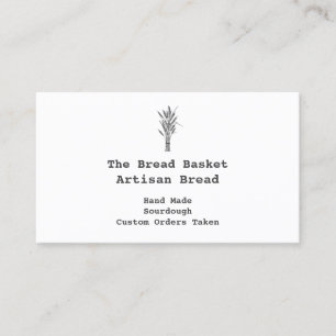 Carte De Visite Boulangerie artisanale rustique Gerbe de blé