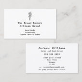 Carte De Visite Boulangerie Artistique Rustique | Forfait de blé (Devant / Derrière)