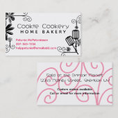 Carte De Visite boulangerie beaters ustensiles fleurs voiture d'af (Devant / Derrière)