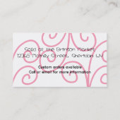 Carte De Visite boulangerie beaters ustensiles fleurs voiture d'af (Dos)