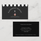 Carte De Visite Boulangerie blanche noire (Devant / Derrière)