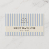 Carte De Visite Boulangerie Bleu Français Logo Loyalty Punch (Devant)