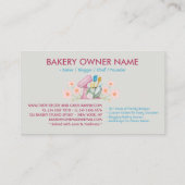 Carte De Visite Boulangerie Bleue Cuisine Gâteau (Dos)