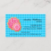 Carte De Visite Boulangerie bleue de biscuit (Dos)