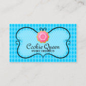 Carte De Visite Boulangerie bleue de biscuit (Devant)