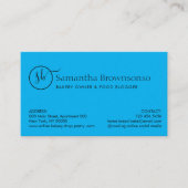 Carte De Visite Boulangerie Blue Custom Photo Oeuf Pain (Devant)