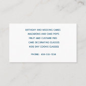 Carte De Visite Boulangerie Blueberry Cupcake (Dos)