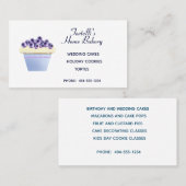 Carte De Visite Boulangerie Blueberry Cupcake (Devant / Derrière)