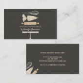 Carte De Visite boulangerie Brown foncée Pâtisserie Chef créatif C (Devant / Derrière)
