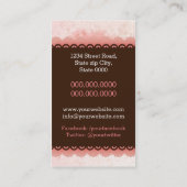 Carte De Visite Boulangerie Cake Business Sweet Creations (Dos)