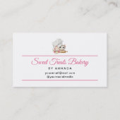 Carte De Visite Boulangerie Chef Kitten Rose (Dos)