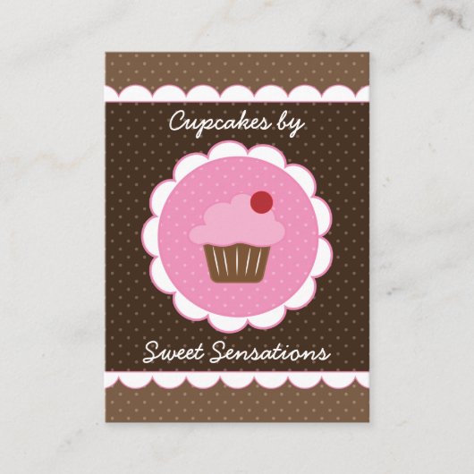 Carte De Visite Boulangerie Cherry Cupcake (Devant)