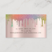 Carte De Visite Boulangerie Chic Cupcake Rainbow Drips (Dos)
