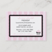 Carte De Visite Boulangerie chic de petit gâteau de boutique (Dos)