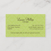 Carte De Visite Boulangerie chique de gâteau (Dos)