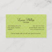 Carte De Visite Boulangerie chique de gâteau (Dos)