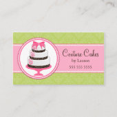 Carte De Visite Boulangerie chique de gâteau (Devant)