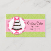 Carte De Visite Boulangerie chique de gâteau (Devant)