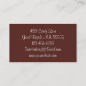 Carte De Visite Boulangerie Chocolate Cherry Cupcake (Dos)
