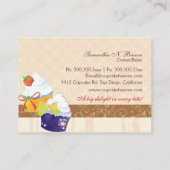 Carte De Visite Boulangerie classique Cupcake Beige (Dos)