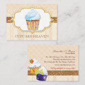 Carte De Visite Boulangerie classique Cupcake Beige (Devant / Derrière)