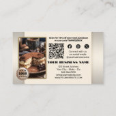 Carte De Visite Boulangerie Code QR Merci photo pour votre command (Dos)