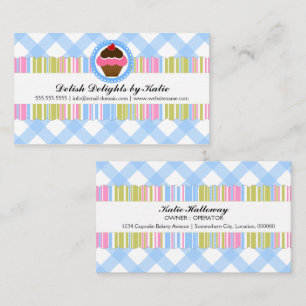 Carte De Visite Boulangerie Colorée Cupcake