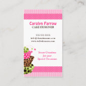 Carte De Visite Boulangerie colorée de gâteau (Dos)