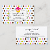 Carte De Visite Boulangerie colorée de petit gâteau (Devant / Derrière)