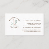 Carte De Visite Boulangerie, commerce et logo floral naturel (Dos)