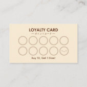 Carte De Visite Boulangerie Cookie Baker Loyalty Card Biscuit Rust (Dos)